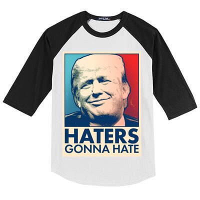 Haters Gonna Hate Poster Pro Trump Kids Colorblock Raglan Jersey