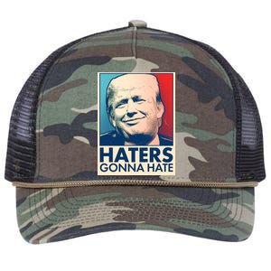 Haters Gonna Hate Poster Pro Trump Retro Rope Trucker Hat Cap