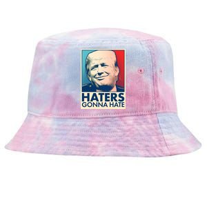 Haters Gonna Hate Poster Pro Trump Tie-Dyed Bucket Hat