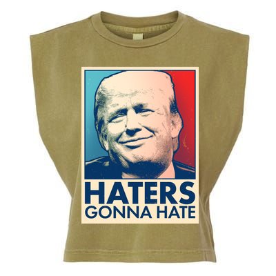 Haters Gonna Hate Poster Pro Trump Garment-Dyed Women's Muscle Tee