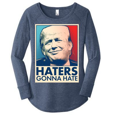 Haters Gonna Hate Poster Pro Trump Women's Perfect Tri Tunic Long Sleeve Shirt