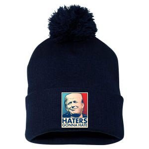 Haters Gonna Hate Poster Pro Trump Pom Pom 12in Knit Beanie