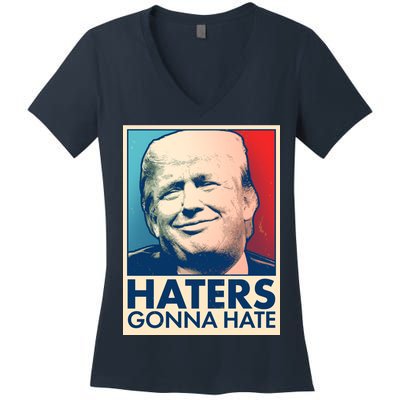 Haters Gonna Hate Poster Pro Trump Women's V-Neck T-Shirt