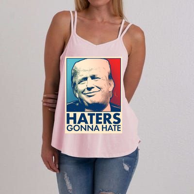 Haters Gonna Hate Poster Pro Trump Women's Strappy Tank