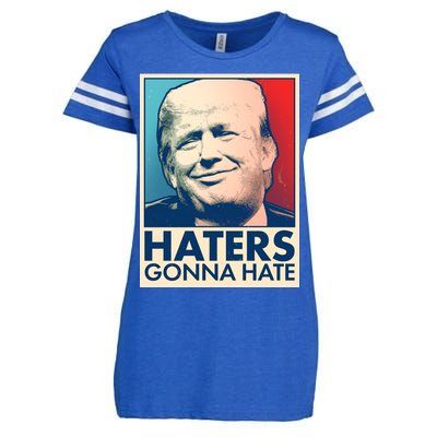 Haters Gonna Hate Poster Pro Trump Enza Ladies Jersey Football T-Shirt