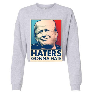 Haters Gonna Hate Poster Pro Trump Cropped Pullover Crew