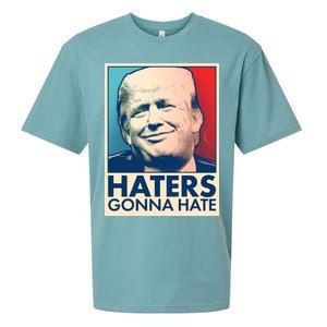 Haters Gonna Hate Poster Pro Trump Sueded Cloud Jersey T-Shirt