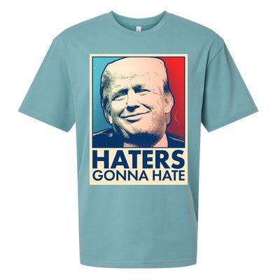 Haters Gonna Hate Poster Pro Trump Sueded Cloud Jersey T-Shirt