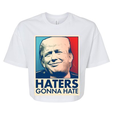 Haters Gonna Hate Poster Pro Trump Bella+Canvas Jersey Crop Tee