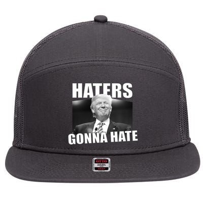 Haters Gonna Hate Trump 7 Panel Mesh Trucker Snapback Hat