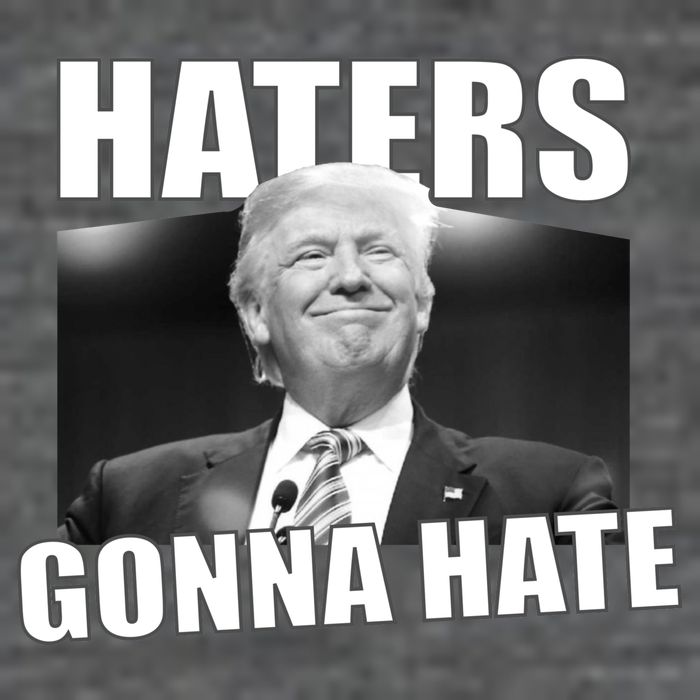 Haters Gonna Hate Trump 7 Panel Mesh Trucker Snapback Hat