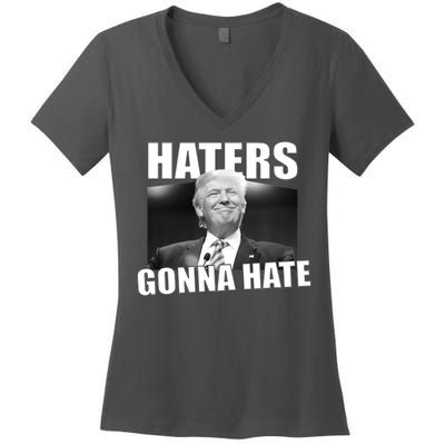 Haters Gonna Hate Trump Women's V-Neck T-Shirt