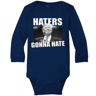 Haters Gonna Hate Trump Baby Long Sleeve Bodysuit