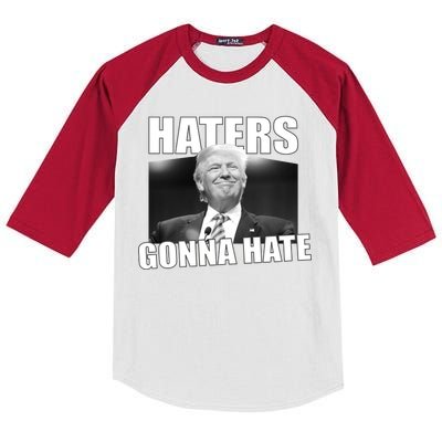 Haters Gonna Hate Trump Kids Colorblock Raglan Jersey