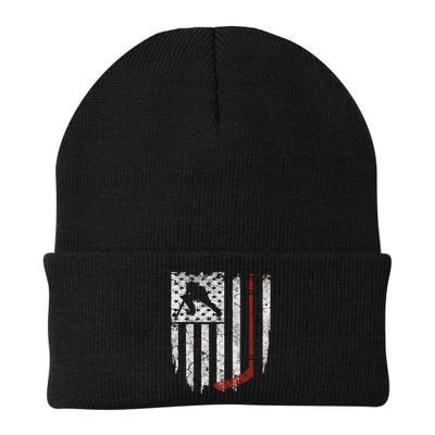Hockey American Usa Flag Gift Mens Tee Gift Beanie