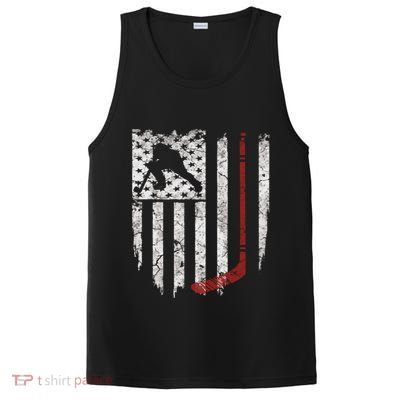 Hockey American Usa Flag Gift Mens Tee Gift PosiCharge Competitor Tank