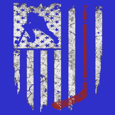 Hockey American Usa Flag Gift Mens Tee Gift T-Shirt