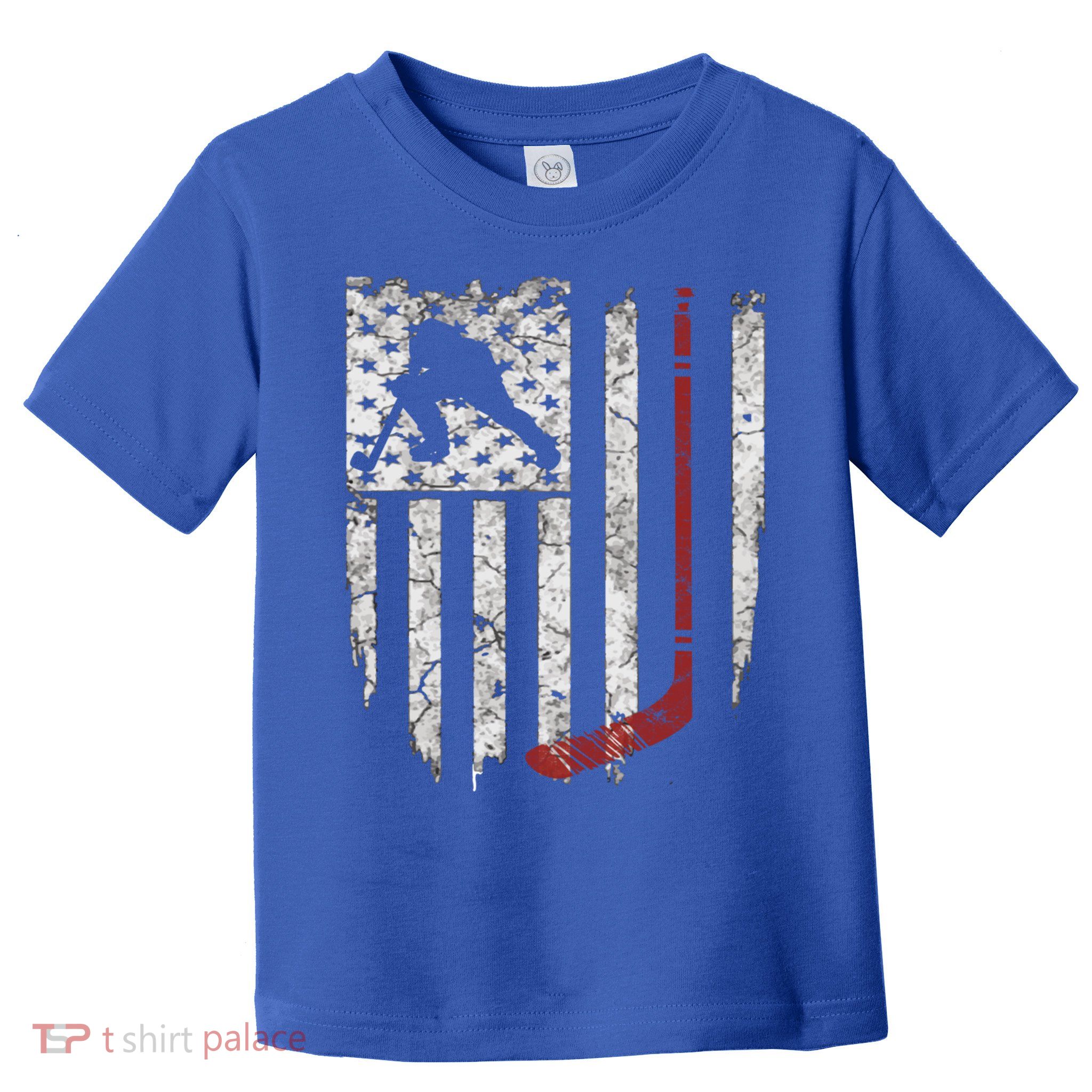 Hockey American Usa Flag Gift Mens Tee Gift Toddler T-Shirt