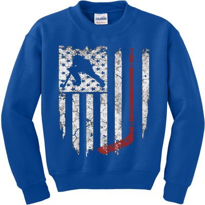 Hockey American Usa Flag Gift Mens Tee Gift Kids Sweatshirt