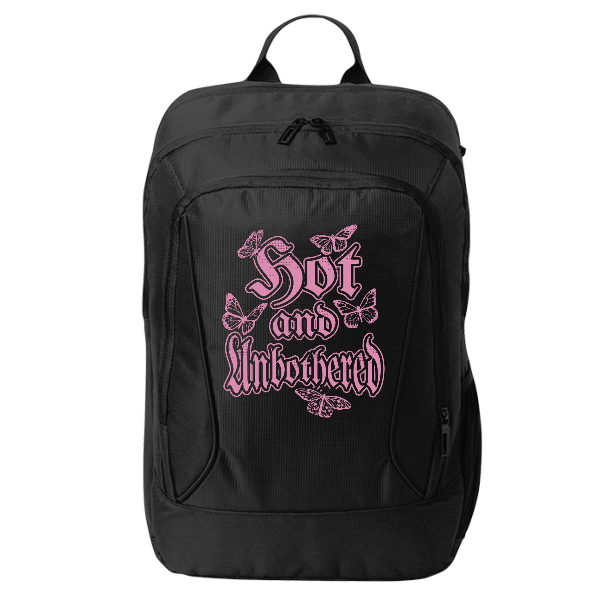 Hot And Unbothered Butterfly Quote City Backpack