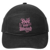 Hot And Unbothered Butterfly Quote 7-Panel Snapback Hat