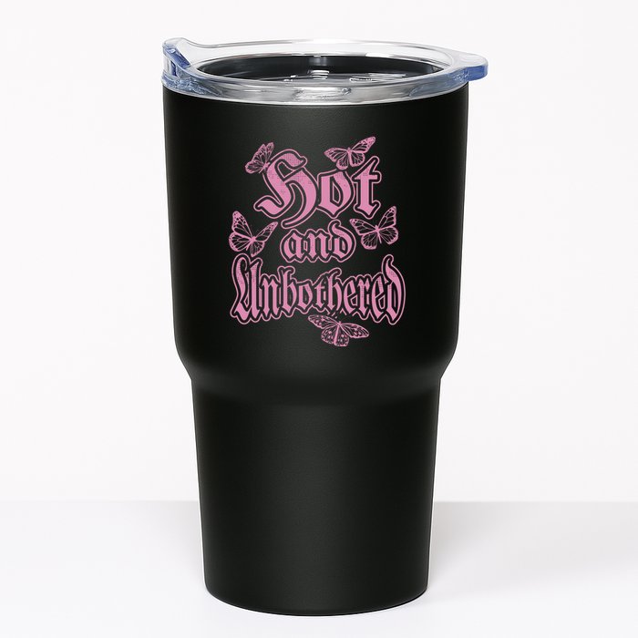 Hot And Unbothered Butterfly Quote Tumbler