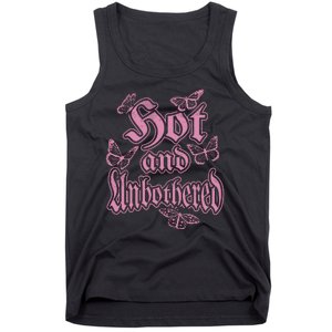 Hot And Unbothered Butterfly Quote Tank Top