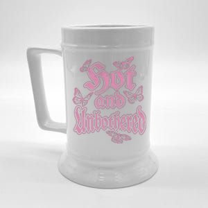 Hot And Unbothered Butterfly Quote Beer Stein