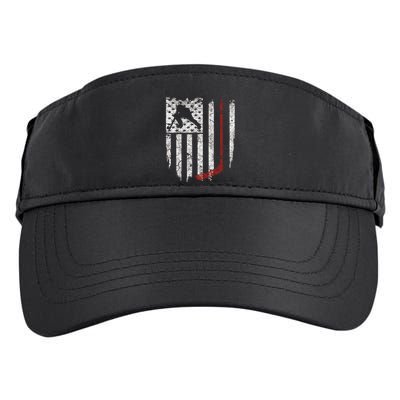 Hockey American Usa Flag Gift Gift Adult Drive Performance Visor