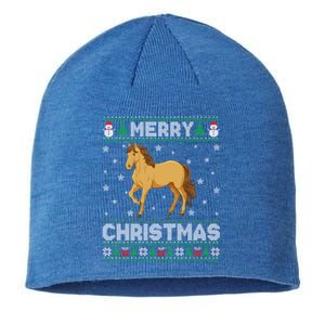 Horse Animal Ugly Christmas Gift Sustainable Beanie