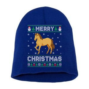 Horse Animal Ugly Christmas Gift Short Acrylic Beanie