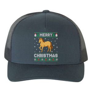 Horse Animal Ugly Christmas Gift Yupoong Adult 5-Panel Trucker Hat