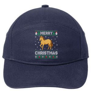 Horse Animal Ugly Christmas Gift 7-Panel Snapback Hat