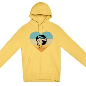 Heart Afro Virgo Zodiac Sign Gift Premium Pullover Hoodie