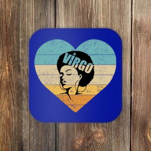 Heart Afro Virgo Zodiac Sign Gift Coaster