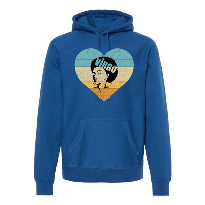 Heart Afro Virgo Zodiac Sign Gift Premium Hoodie