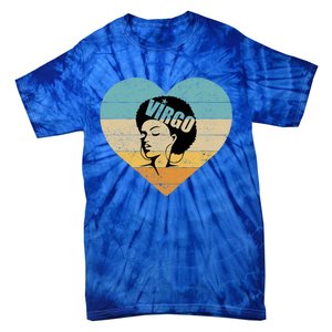 Heart Afro Virgo Zodiac Sign Gift Tie-Dye T-Shirt