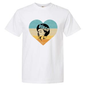 Heart Afro Virgo Zodiac Sign Gift Garment-Dyed Heavyweight T-Shirt