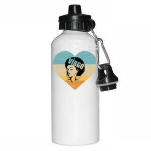 Heart Afro Virgo Zodiac Sign Gift Aluminum Water Bottle