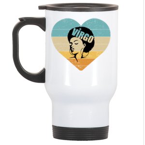 Heart Afro Virgo Zodiac Sign Gift Stainless Steel Travel Mug