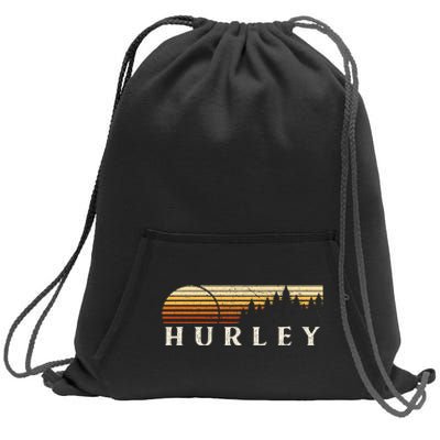 Hurley Al Vintage Evergreen Sunset Eighties Sweatshirt Cinch Pack Bag