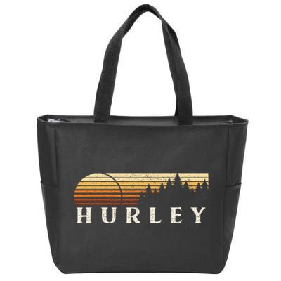 Hurley Al Vintage Evergreen Sunset Eighties Zip Tote Bag