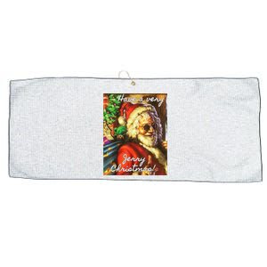 Have A Very Jerry Christmas Garcia Santa Holiday Large Microfiber Waffle Golf Towel