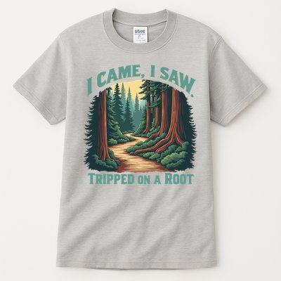  Hiking Adventure Vintage  I Came I Saw I Tripped On A Root Tall T-Shirt