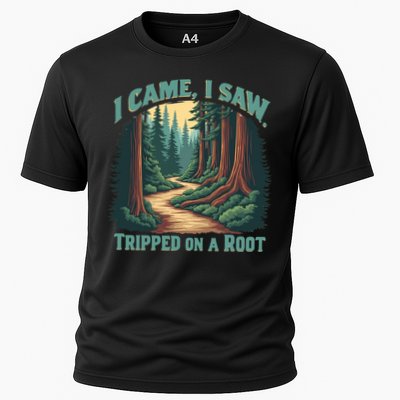  Hiking Adventure Vintage  I Came I Saw I Tripped On A Root Performance Shirt