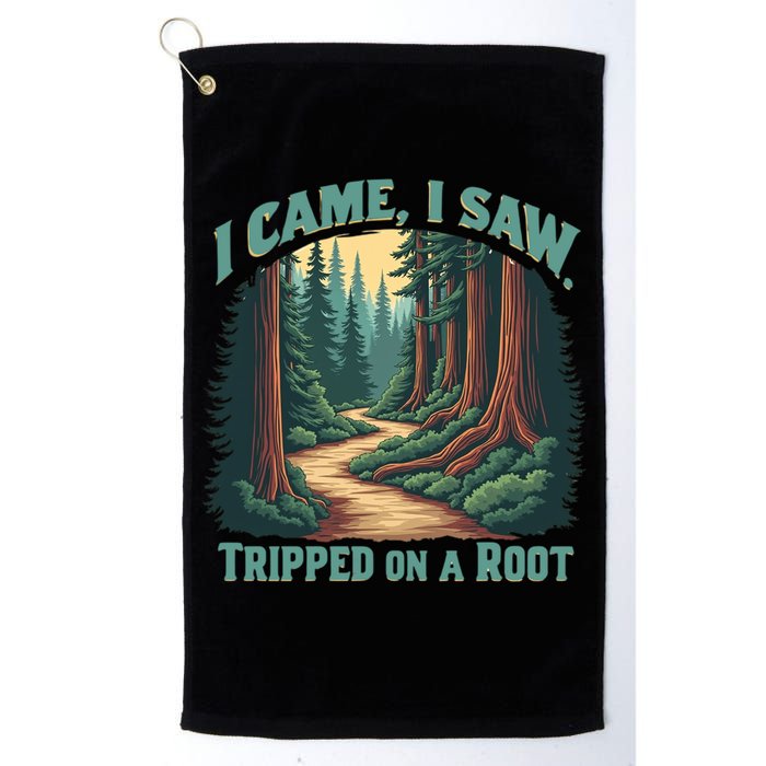  Hiking Adventure Vintage  I Came I Saw I Tripped On A Root Golf Towel