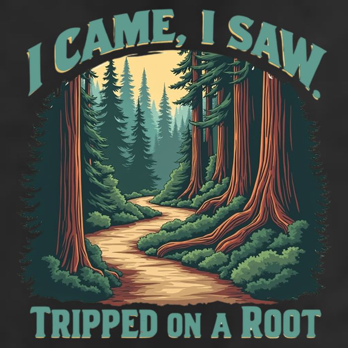  Hiking Adventure Vintage  I Came I Saw I Tripped On A Root Golf Towel