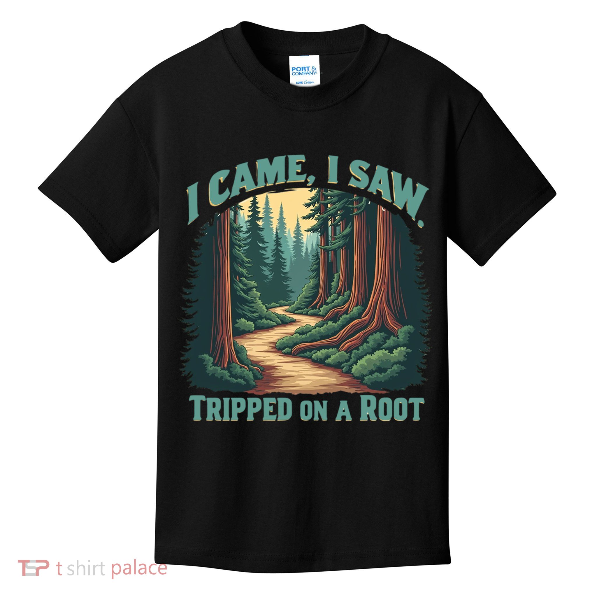  Hiking Adventure Vintage  I Came I Saw I Tripped On A Root Kids T-Shirt