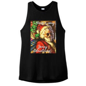 Have A Very Jerry Christmas Garcia Santa Holiday Ladies PosiCharge Tri-Blend Wicking Tank