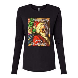 Have A Very Jerry Christmas Garcia Santa Holiday Womens Cotton Relaxed Long Sleeve T-Shirt